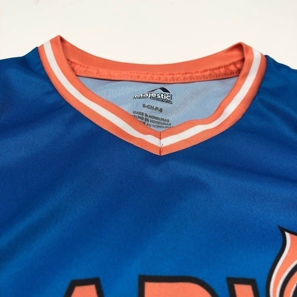 MIAMI Marlins Youth Baseball Team Jersey Blue & Orange Baseball Team T-Shirt Top - Picture 6 of 13